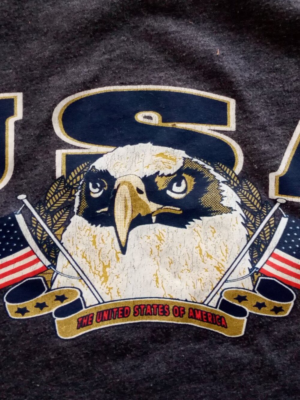 USA Eagle Shirt Large blue grey